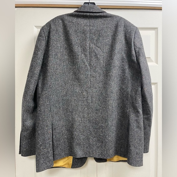 Magee Handwoven Doegal Tweed Wool Sports Coat Jacket Black - Picture 2 of 7